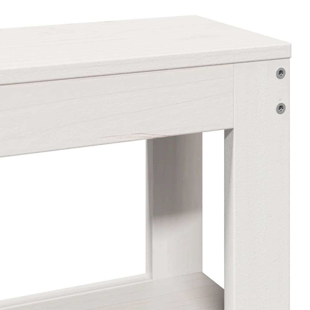 Cadre de lit sans matelas blanc 120x200 cm bois de pin massif - XIOS