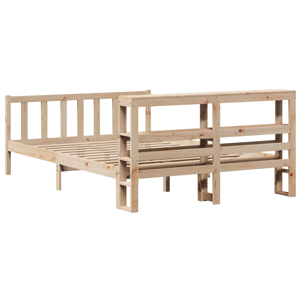 Cadre de lit sans matelas 150x200 cm bois de pin massif - XIOS