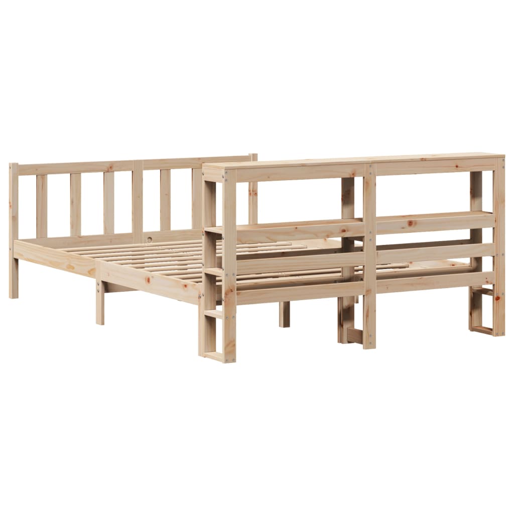 Cadre de lit sans matelas 160x200 cm bois massif de pin - XIOS