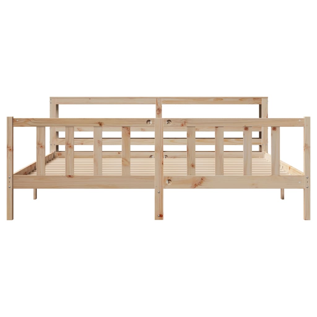 Cadre de lit sans matelas 180x200 cm bois massif de pin - XIOS