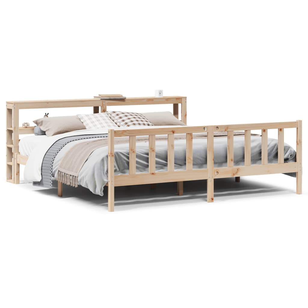 Cadre de lit sans matelas 200x200 cm bois massif de pin - XIOS