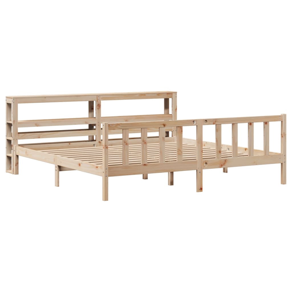 Cadre de lit sans matelas 200x200 cm bois massif de pin - XIOS