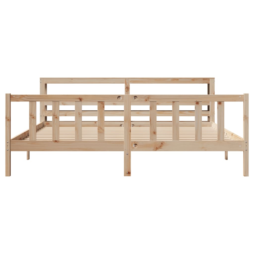 Cadre de lit sans matelas 200x200 cm bois massif de pin - XIOS