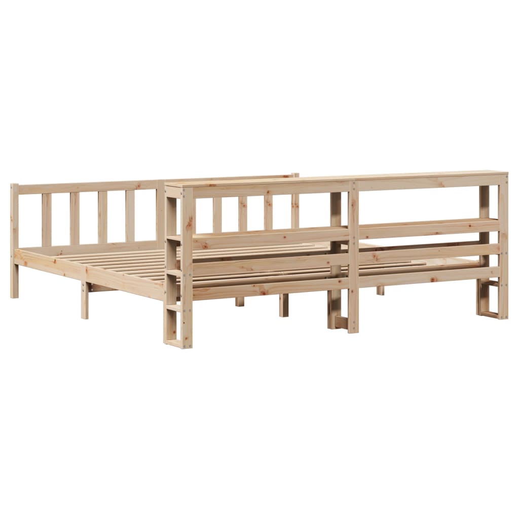 Cadre de lit sans matelas 200x200 cm bois massif de pin - XIOS