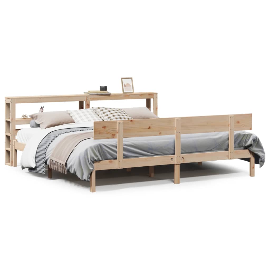 Cadre de lit sans matelas 180x200 cm bois massif de pin - XIOS