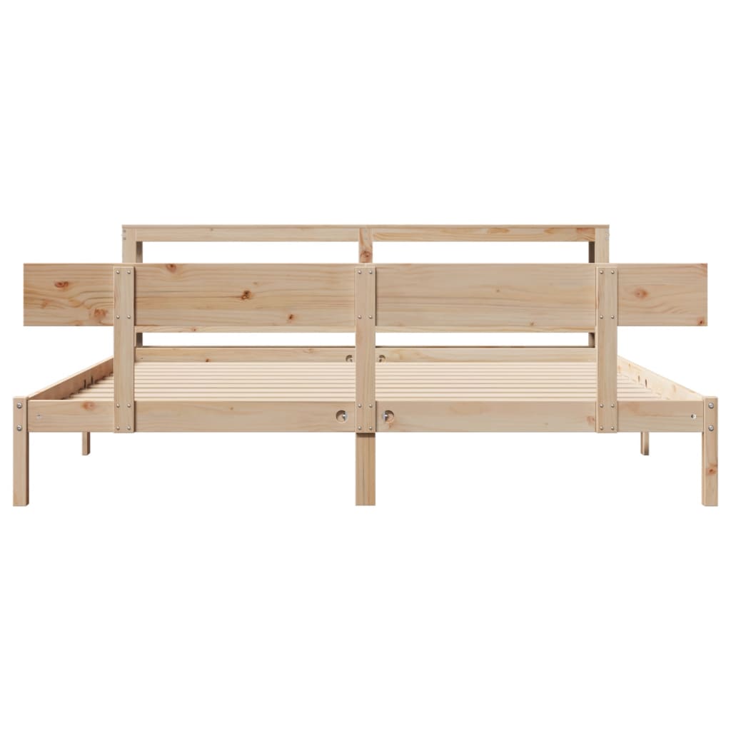 Cadre de lit sans matelas 180x200 cm bois massif de pin - XIOS