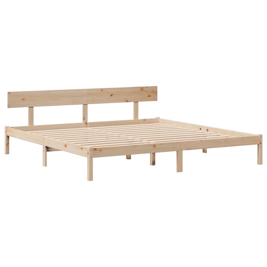 Cadre de lit sans matelas 180x200 cm bois massif de pin - XIOS