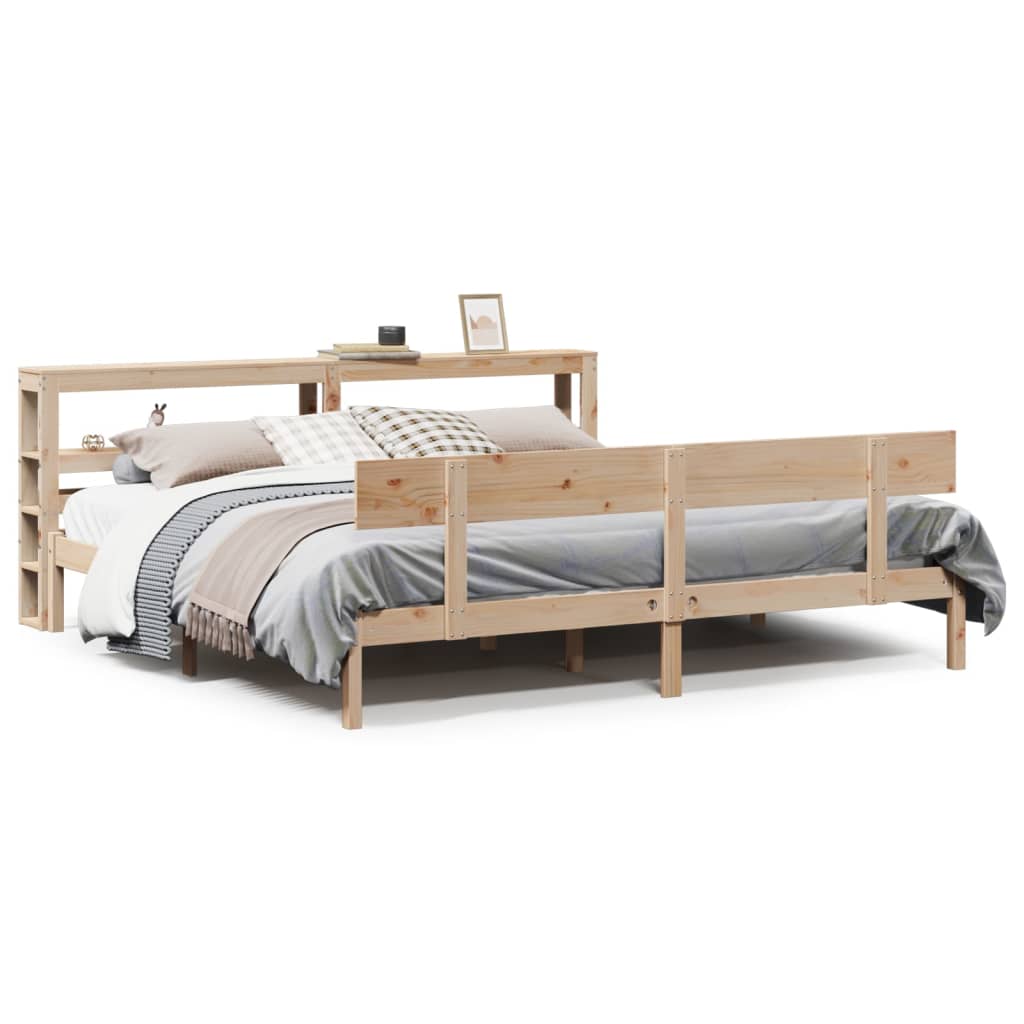 Cadre de lit sans matelas 200x200 cm bois massif de pin - XIOS