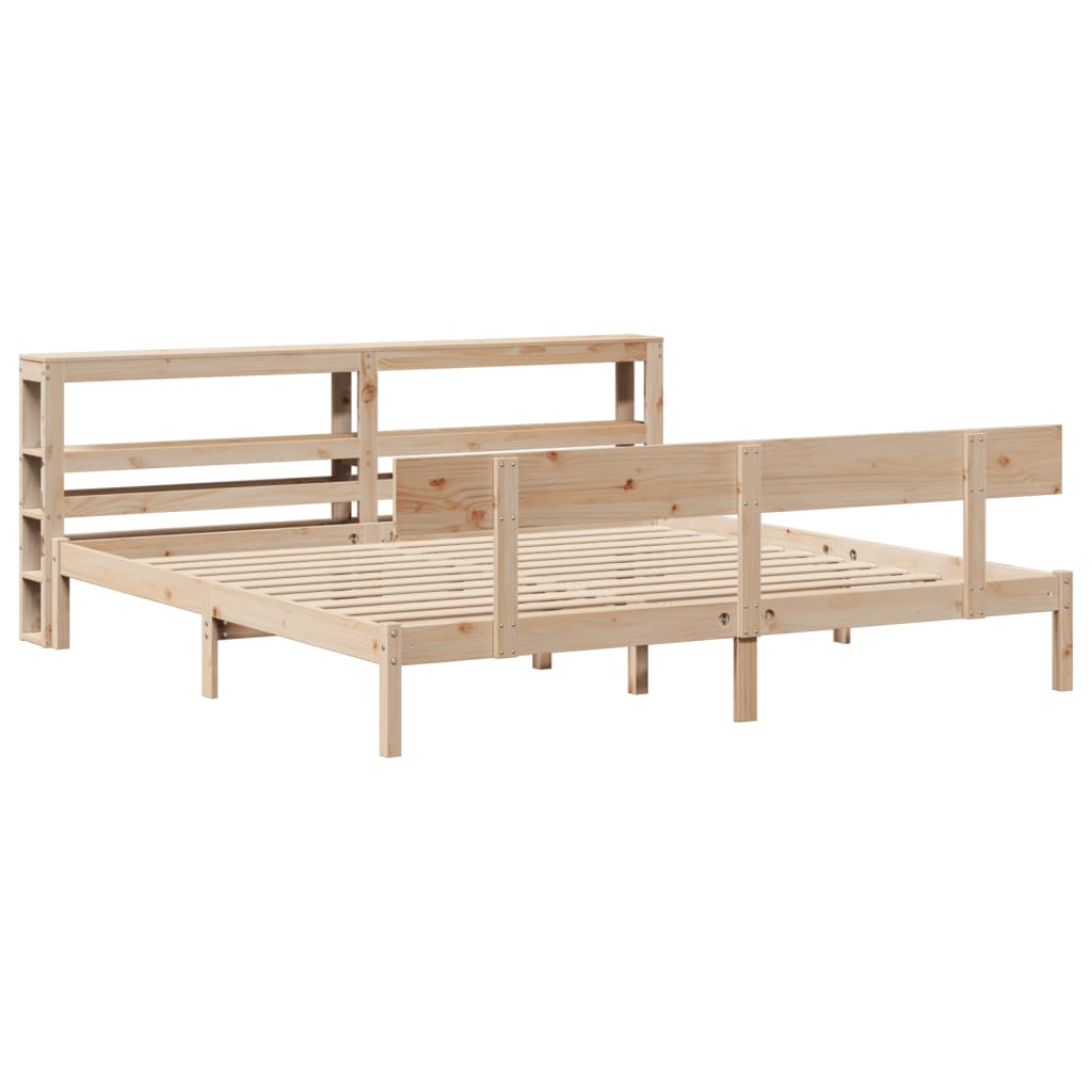 Cadre de lit sans matelas 200x200 cm bois massif de pin - XIOS