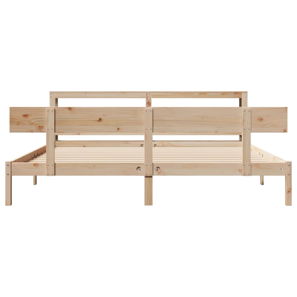 Cadre de lit sans matelas 200x200 cm bois massif de pin - XIOS