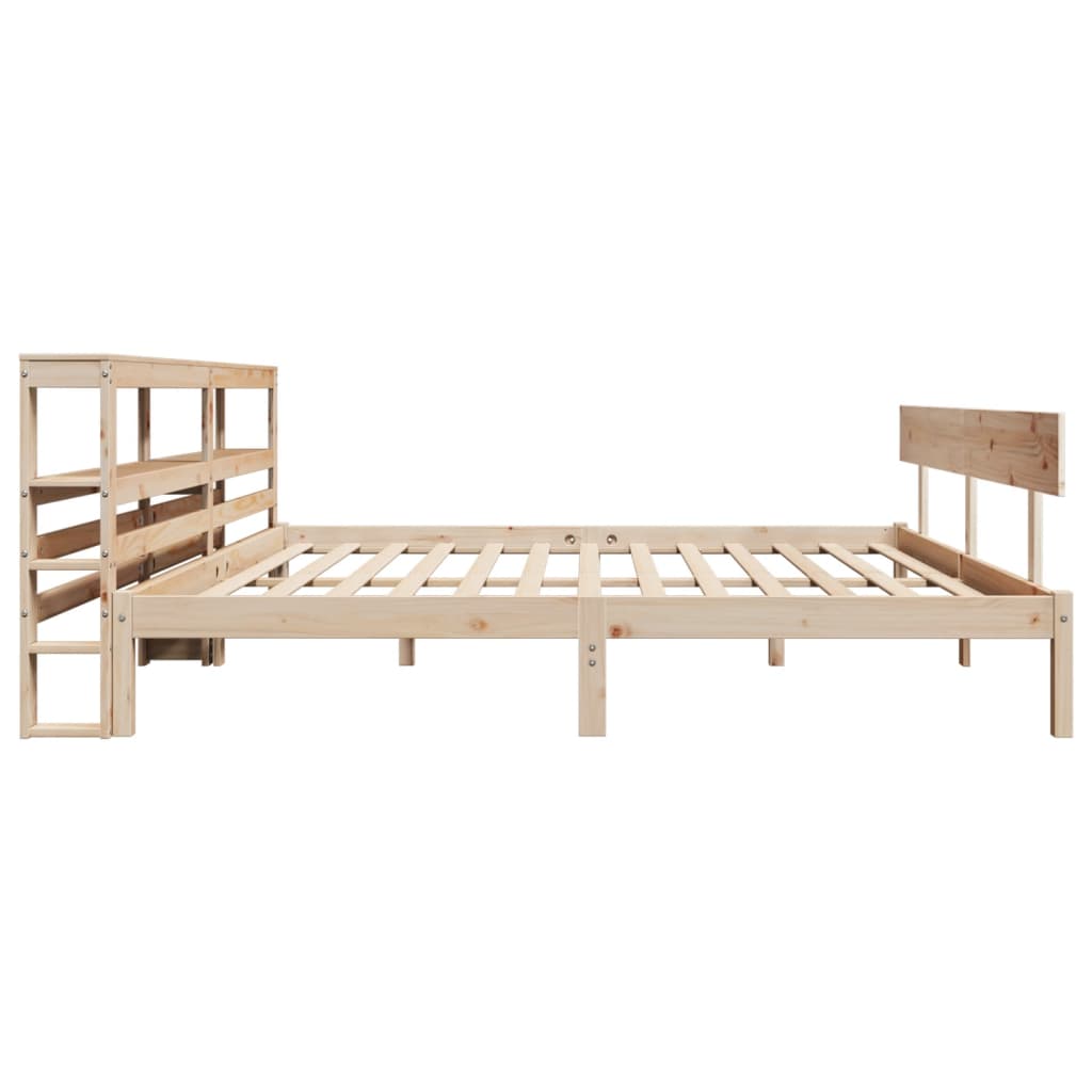 Cadre de lit sans matelas 200x200 cm bois massif de pin - XIOS
