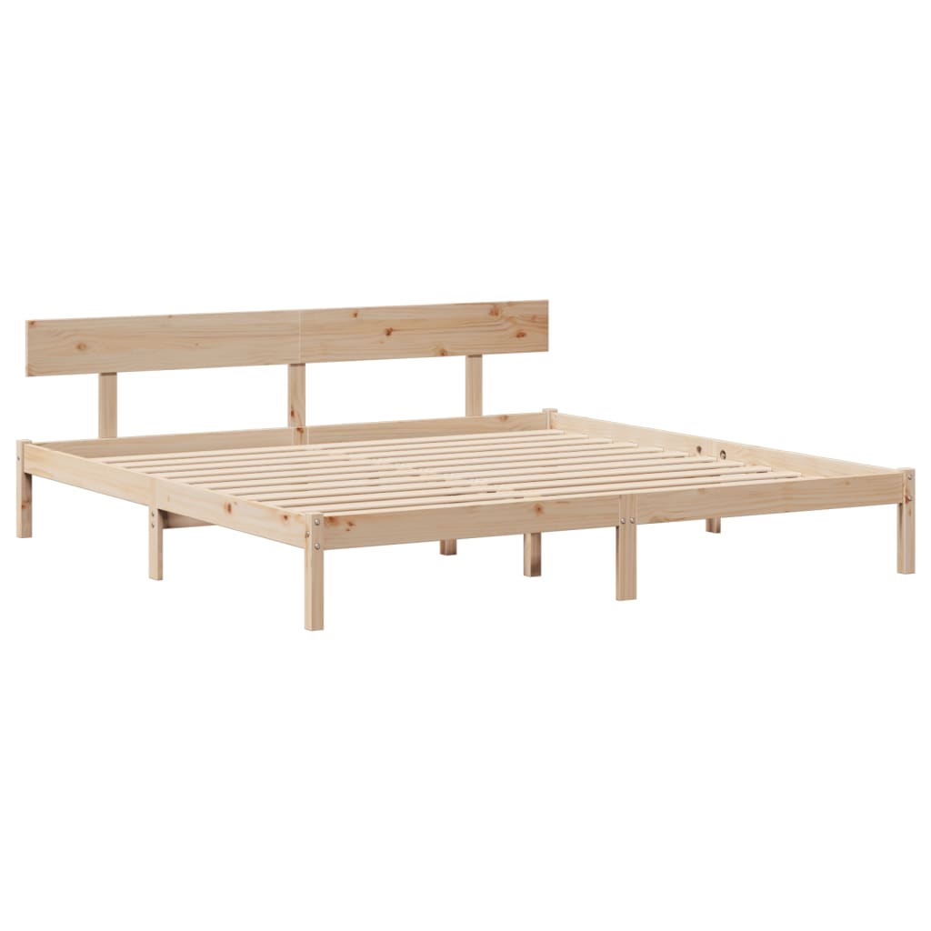Cadre de lit sans matelas 200x200 cm bois massif de pin - XIOS