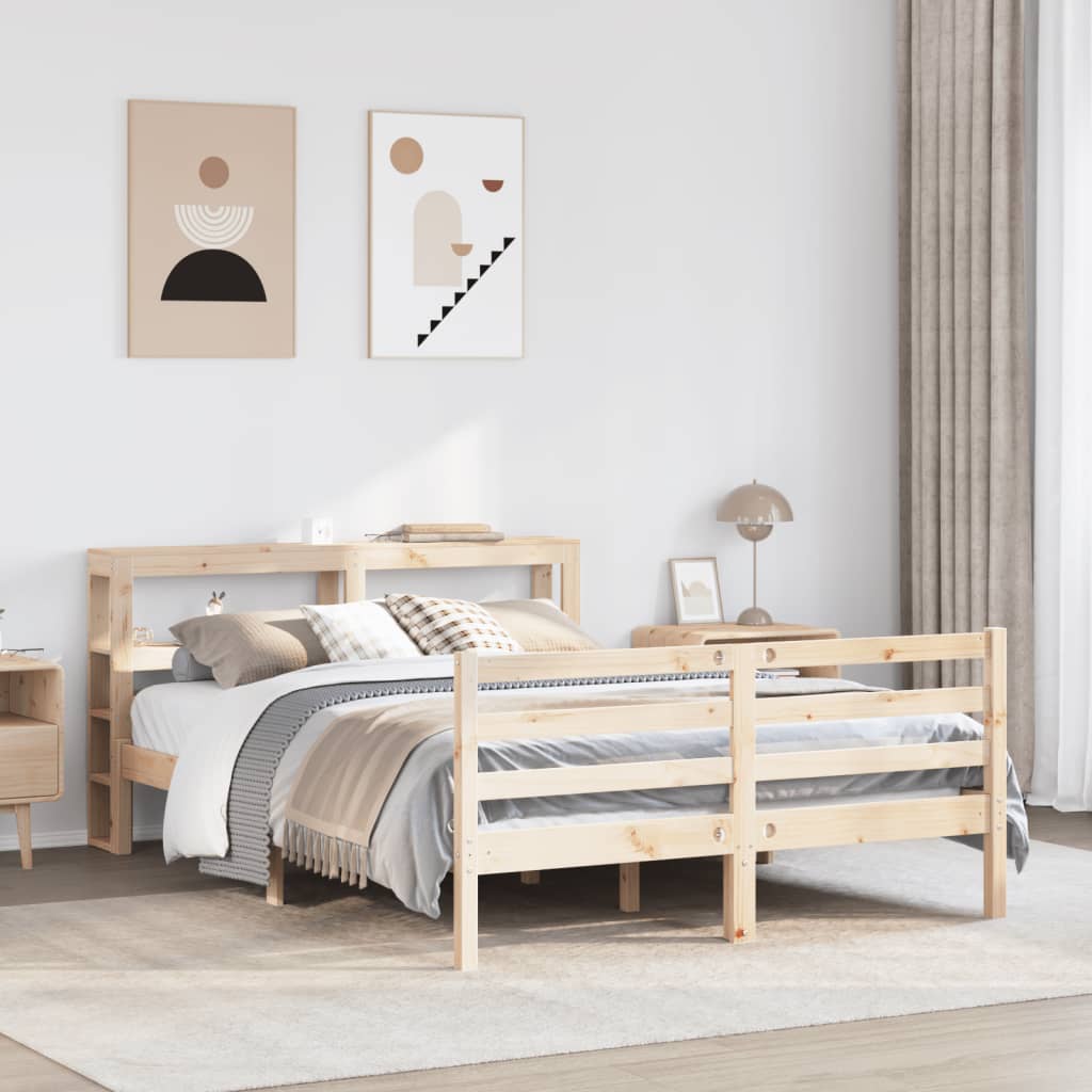 Cadre de lit sans matelas 120x190 cm bois de pin massif - XIOS