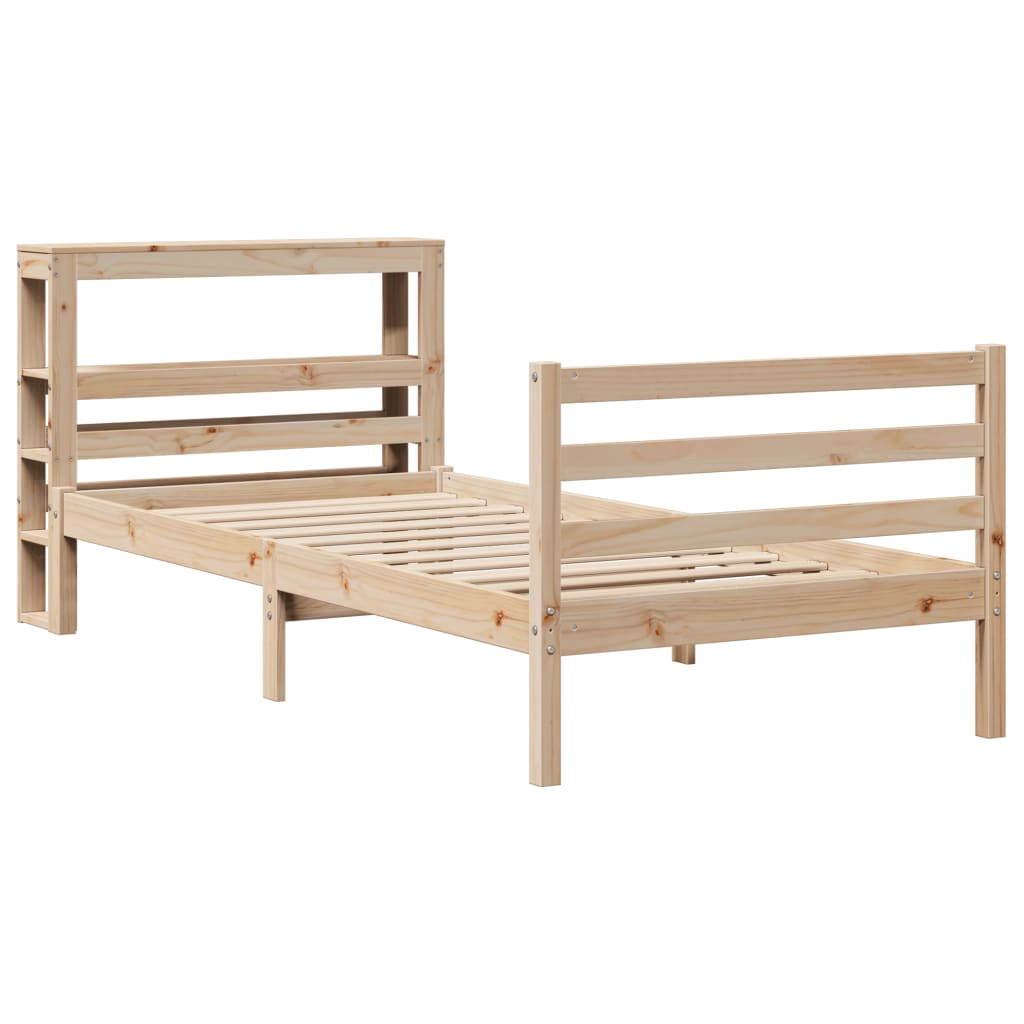 Cadre de lit sans matelas 90x200 cm bois de pin massif - XIOS