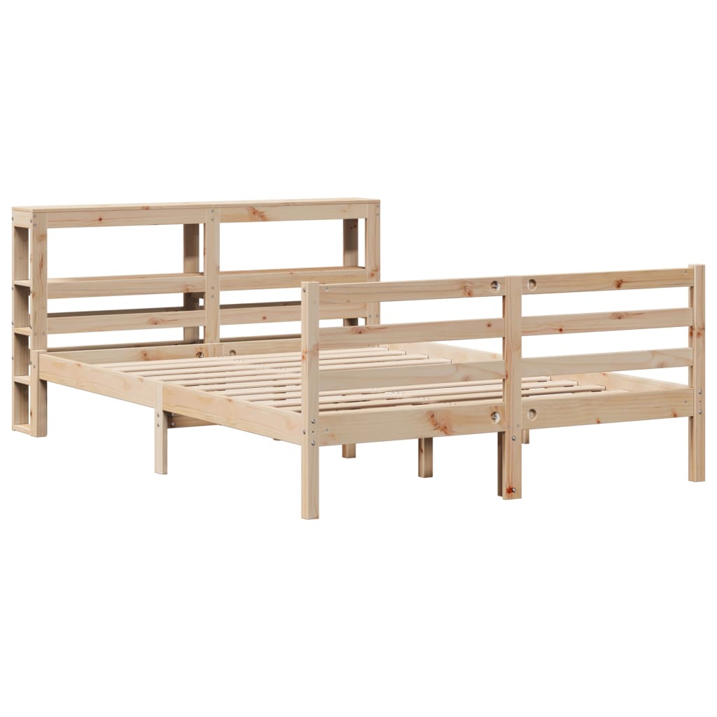 Cadre de lit sans matelas 150x200 cm bois de pin massif - XIOS