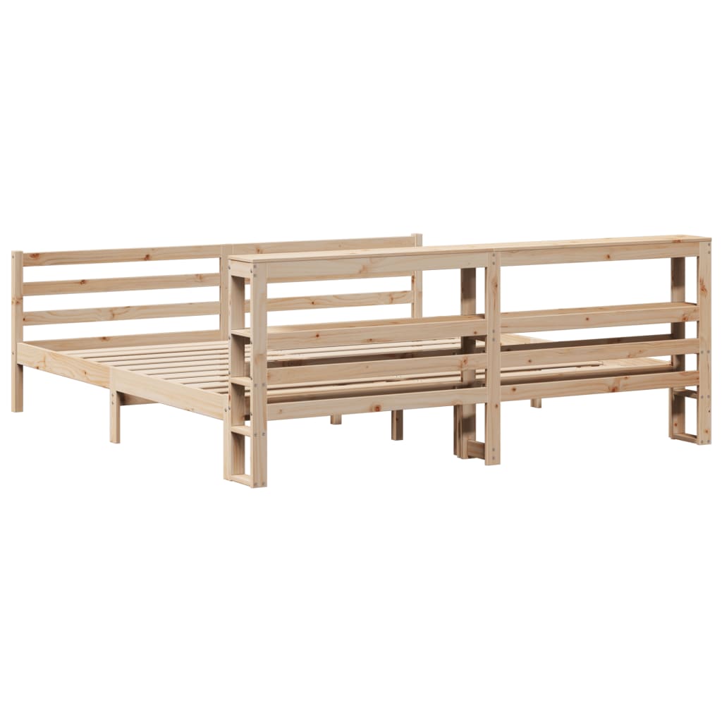 Cadre de lit sans matelas 180x200 cm bois massif de pin - XIOS