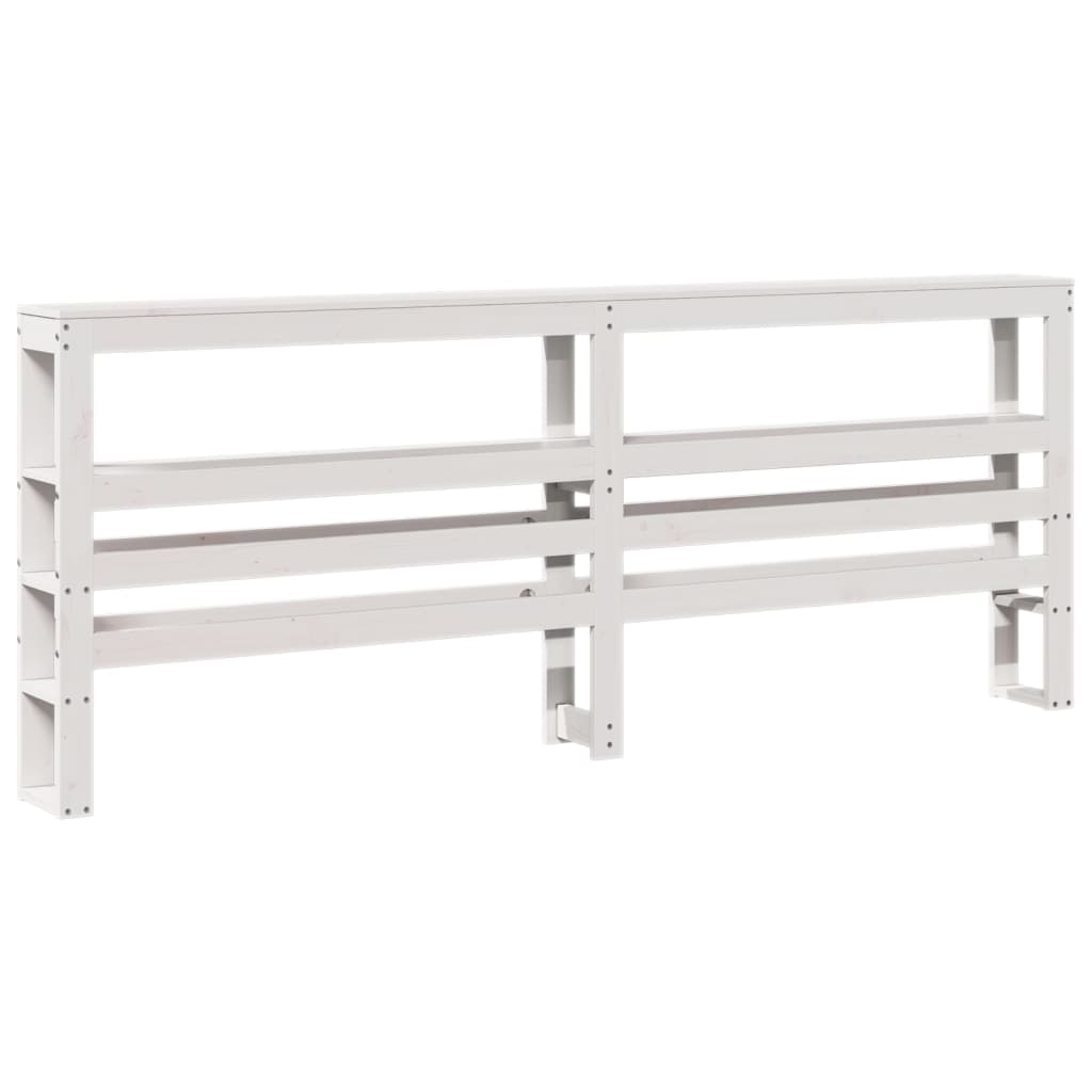 Cadre de lit sans matelas blanc 180x200 cm bois massif de pin - XIOS