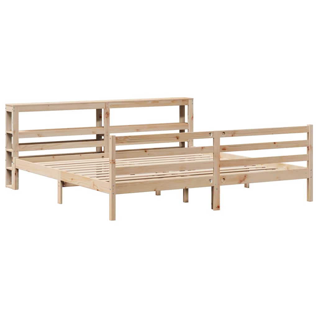 Cadre de lit sans matelas 200x200 cm bois massif de pin - XIOS