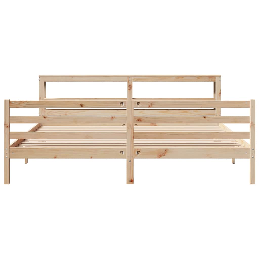 Cadre de lit sans matelas 200x200 cm bois massif de pin - XIOS