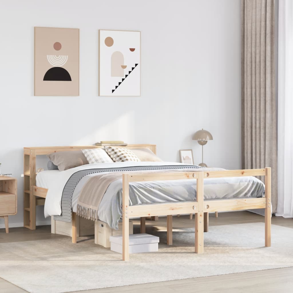 Lit pour personne âgée avec tête de lit sans matelas 140x190 cm - XIOS