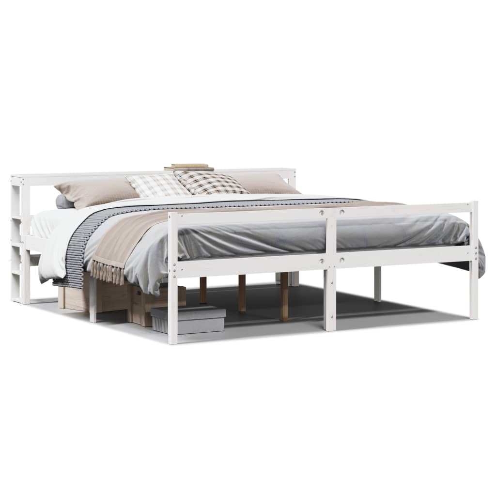 Lit pour personne âgée avec tête de lit sans matelas 200x200 cm - XIOS