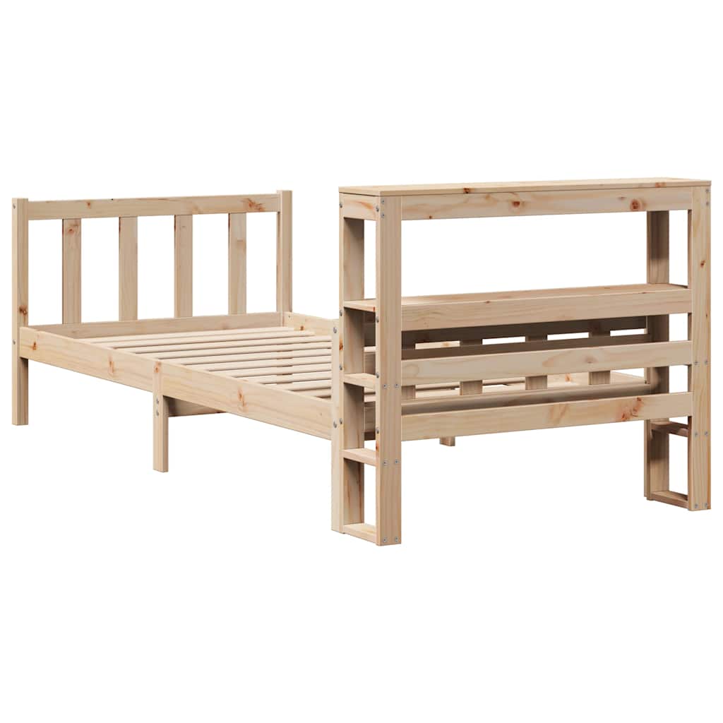 Cadre de lit sans matelas 90x190 cm bois de pin massif - XIOS