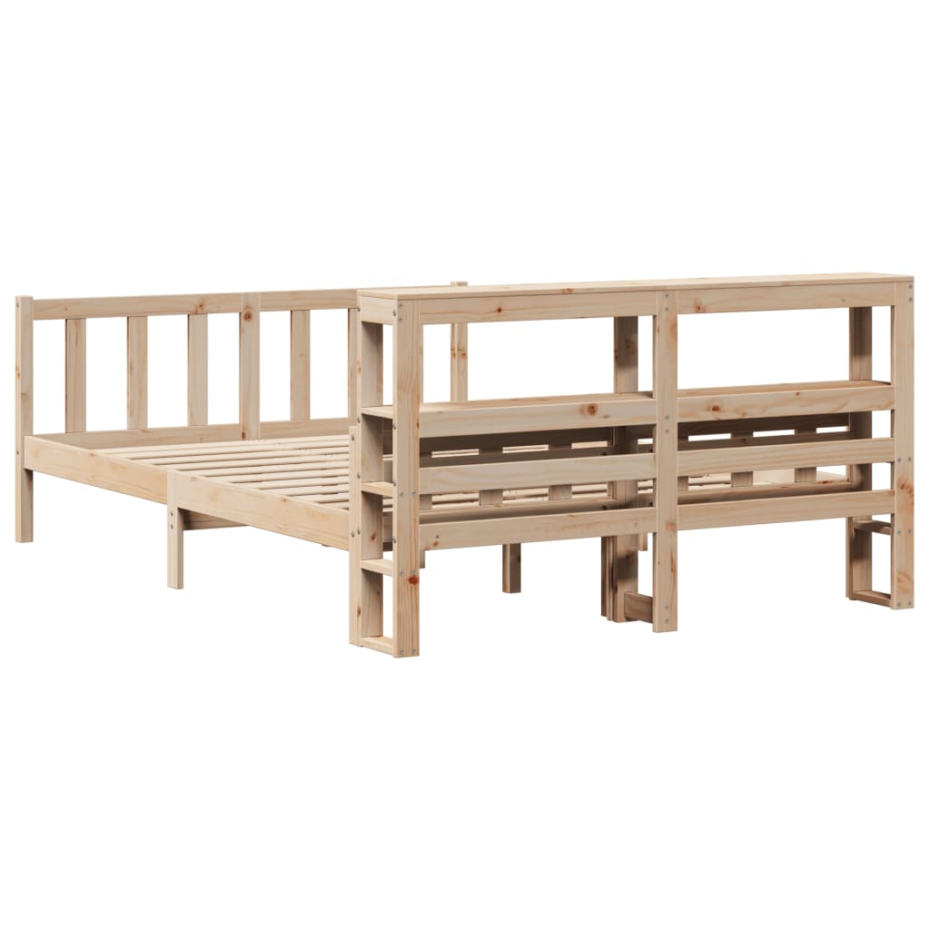 Cadre de lit sans matelas 160x200 cm bois massif de pin - XIOS