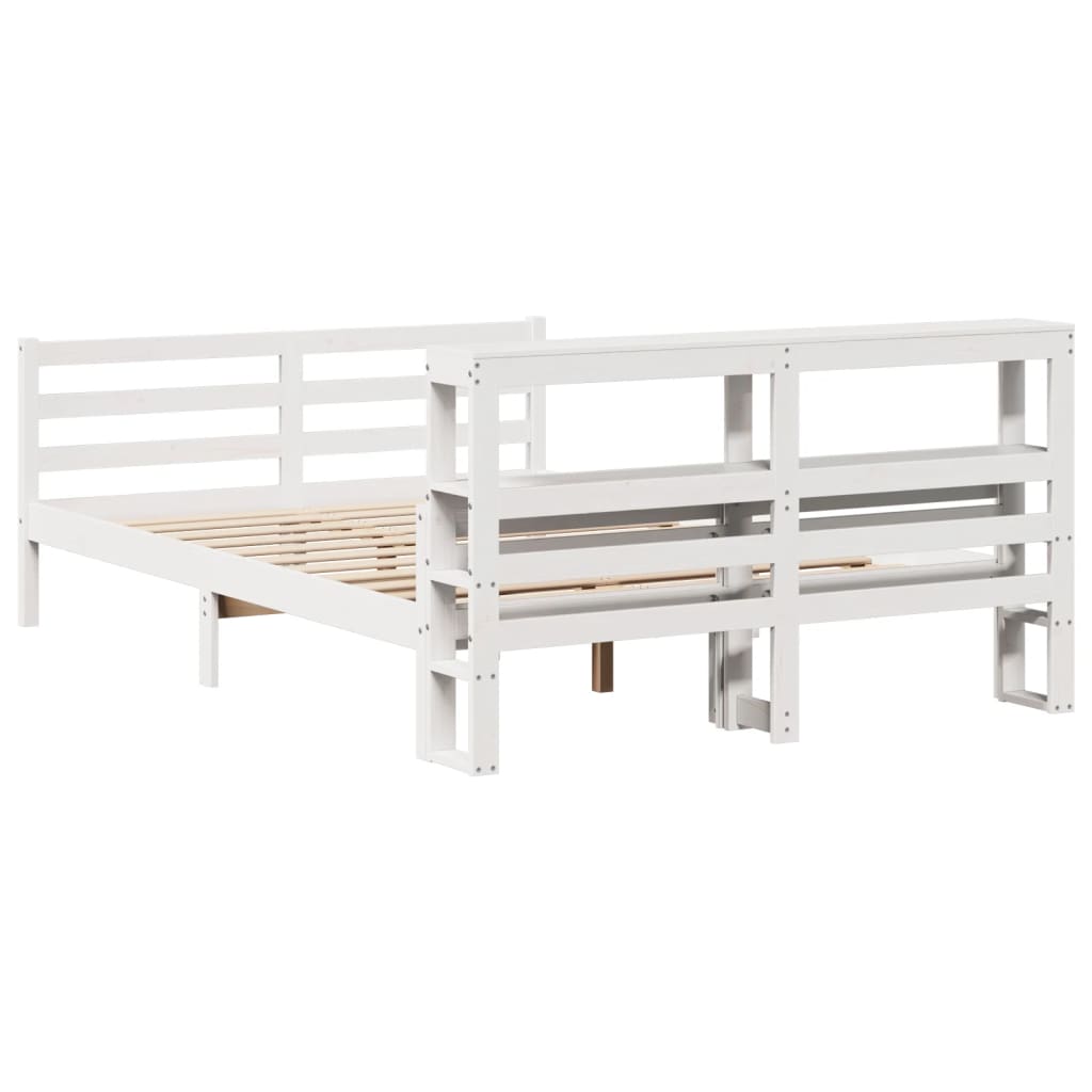 Cadre de lit avec tête de lit sans matelas blanc 150x200 cm - XIOS