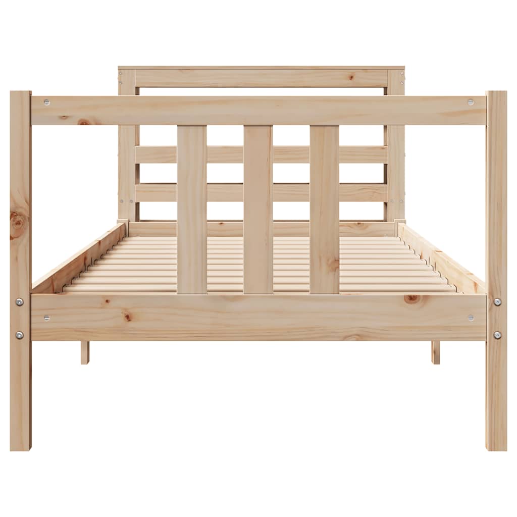 Cadre de lit avec tête de lit sans matelas 75x190 cm - XIOS