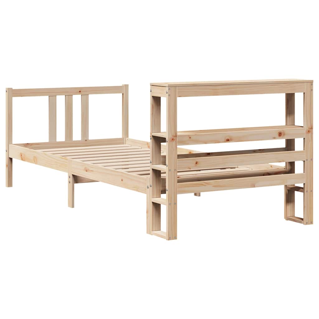 Cadre de lit avec tête de lit sans matelas 75x190 cm - XIOS