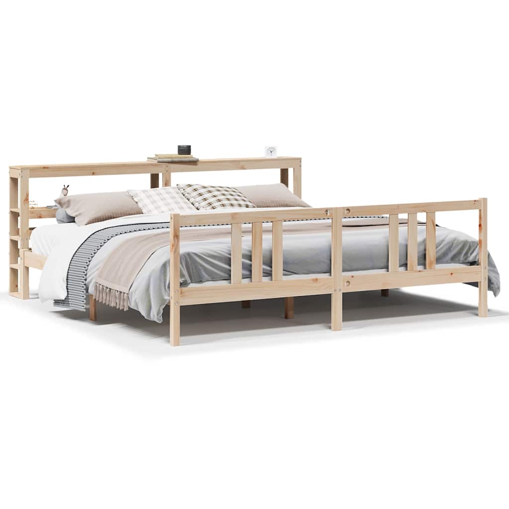 Cadre de lit avec tête de lit sans matelas 200x200 cm - XIOS