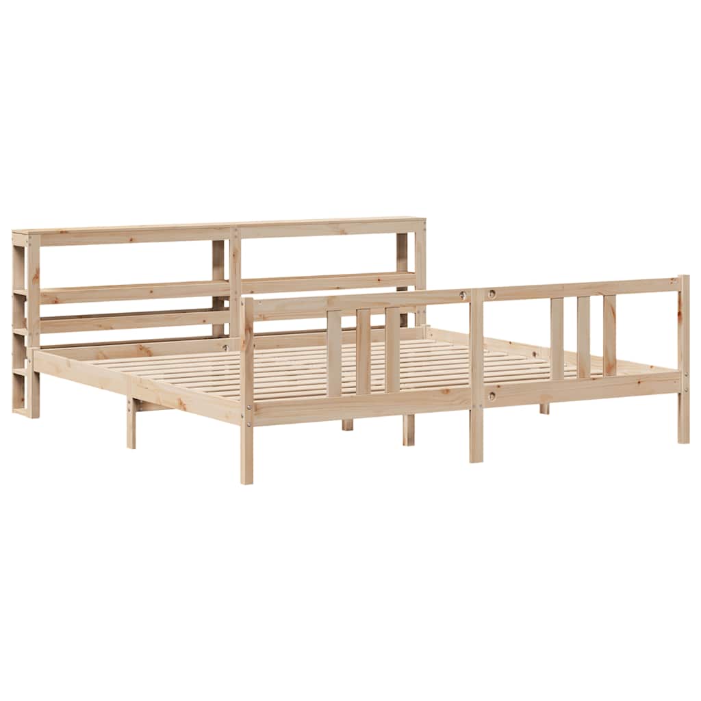 Cadre de lit avec tête de lit sans matelas 200x200 cm - XIOS