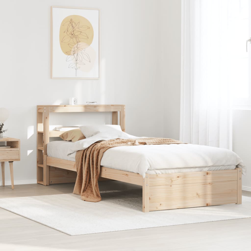 Cadre de lit avec tête de lit sans matelas 75x190 cm - XIOS
