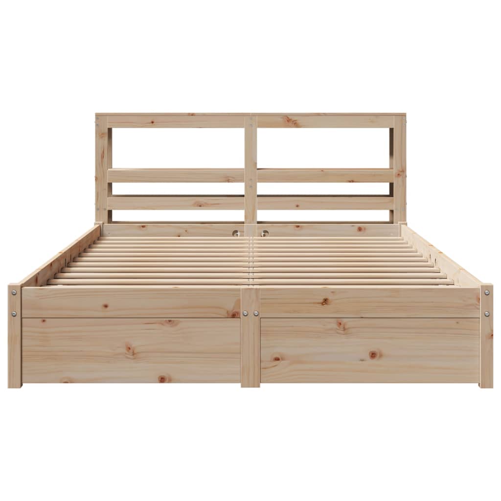 Cadre de lit avec tête de lit sans matelas 140x190 cm - XIOS