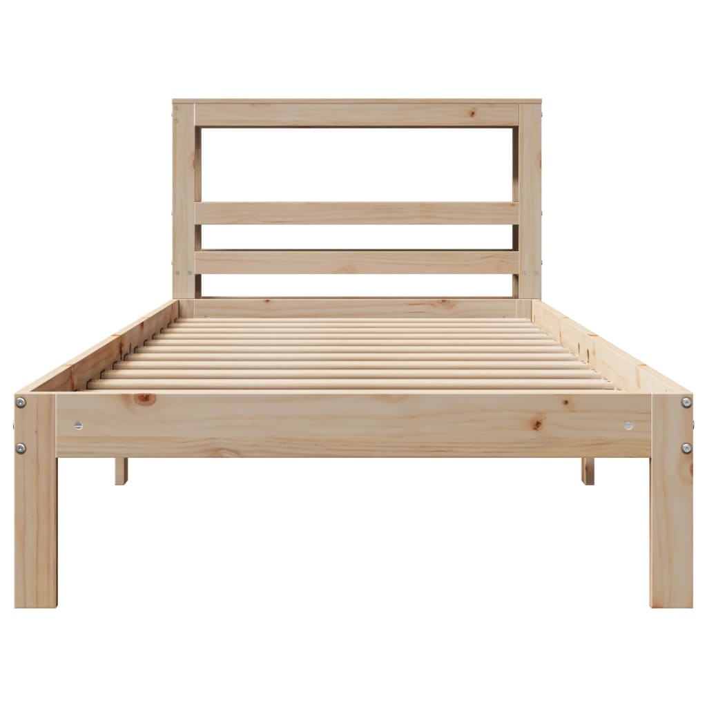 Cadre de lit avec tête de lit sans matelas 75x190 cm - XIOS