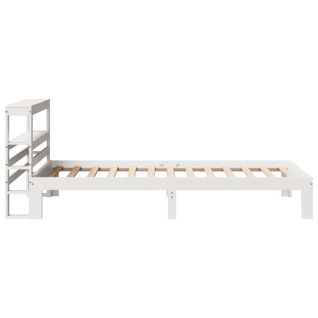 Cadre de lit avec tête de lit sans matelas blanc 75x190 cm - XIOS