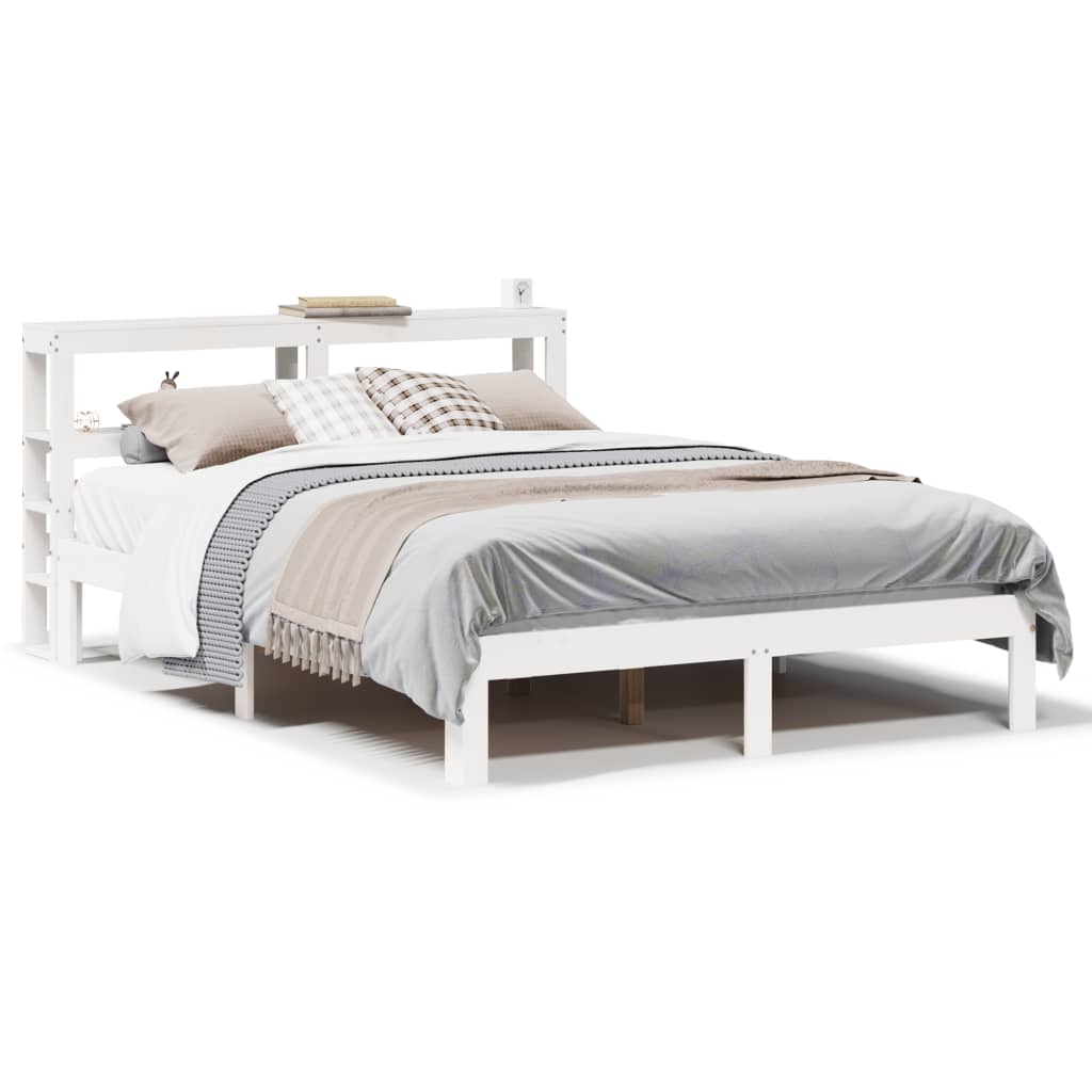 Cadre de lit avec tête de lit sans matelas blanc 120x190 cm - XIOS