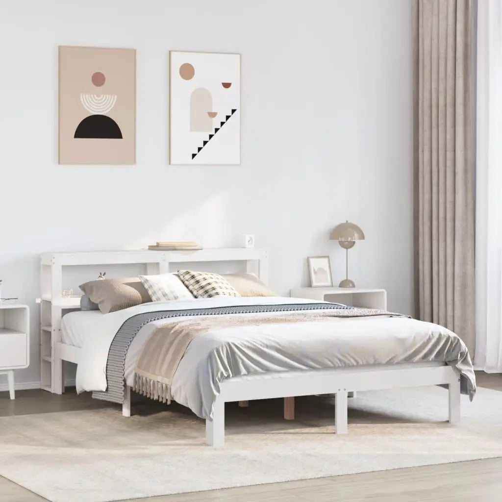 Cadre de lit avec tête de lit sans matelas blanc 120x200 cm - XIOS