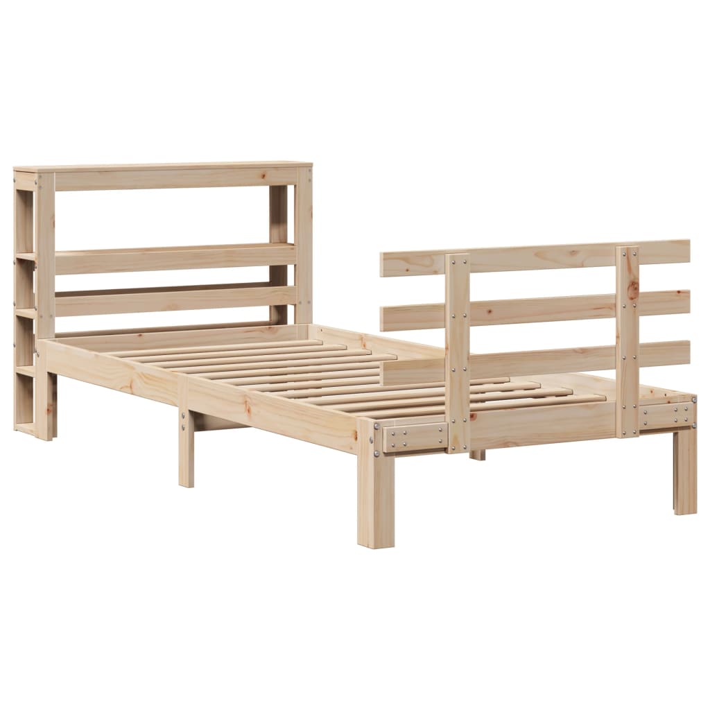 Cadre de lit avec tête de lit sans matelas 90x190 cm - XIOS