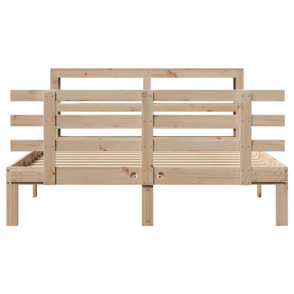 Cadre de lit avec tête de lit sans matelas 140x190 cm - XIOS
