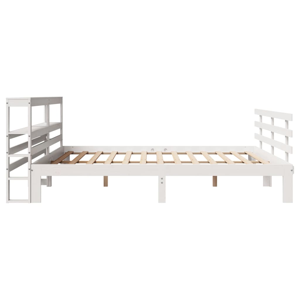 Cadre de lit avec tête de lit sans matelas blanc 180x200 cm - XIOS