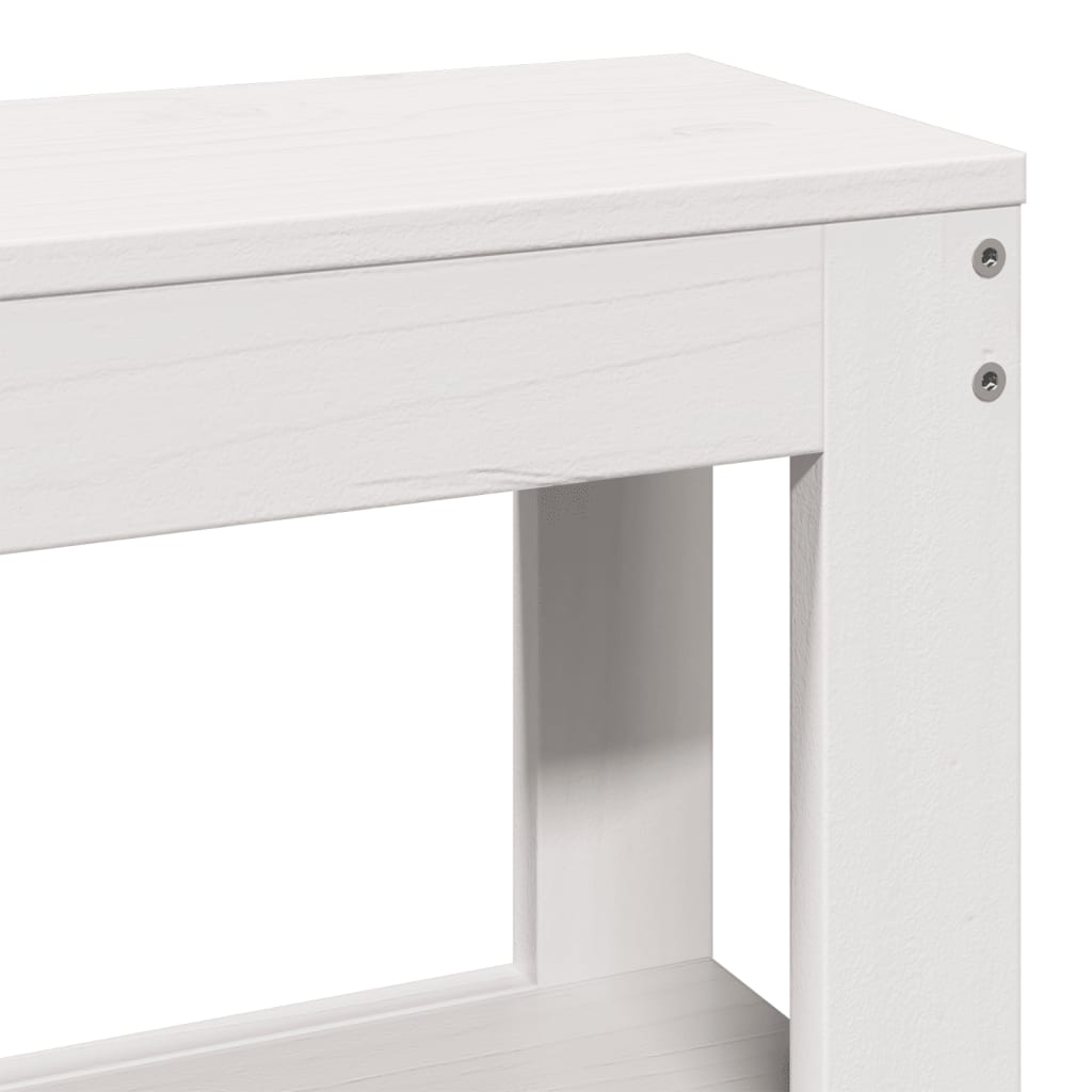 Cadre de lit sans matelas blanc 120x200 cm bois de pin massif - XIOS