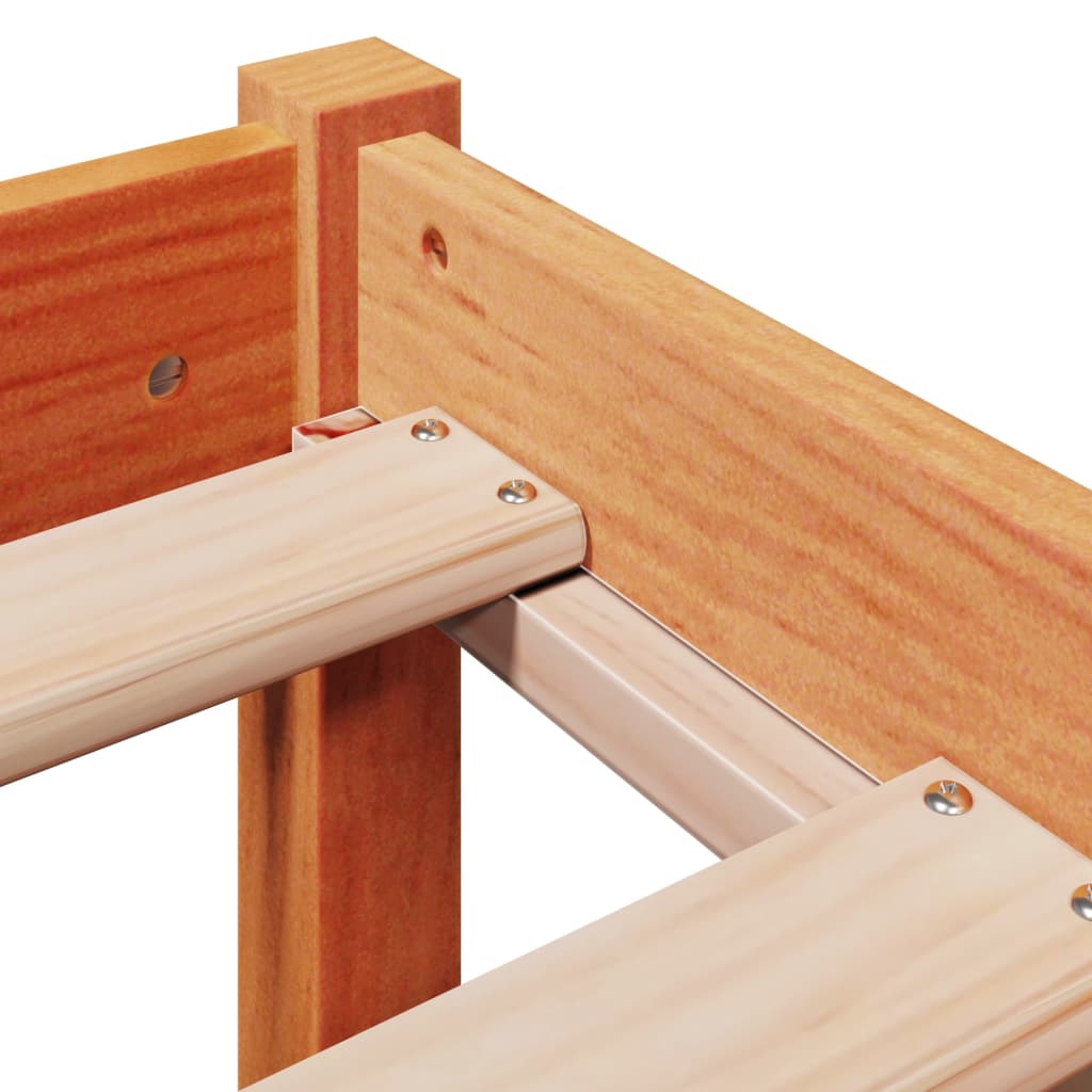 Cadre de lit sans matelas cire marron 90x200 cm bois pin massif - XIOS