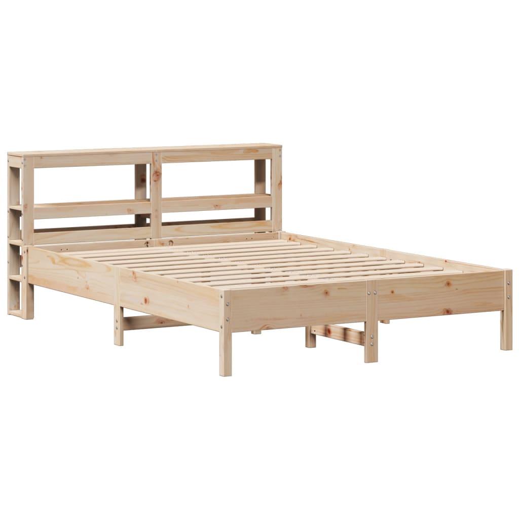 Cadre de lit sans matelas 140x190 cm bois de pin massif - XIOS