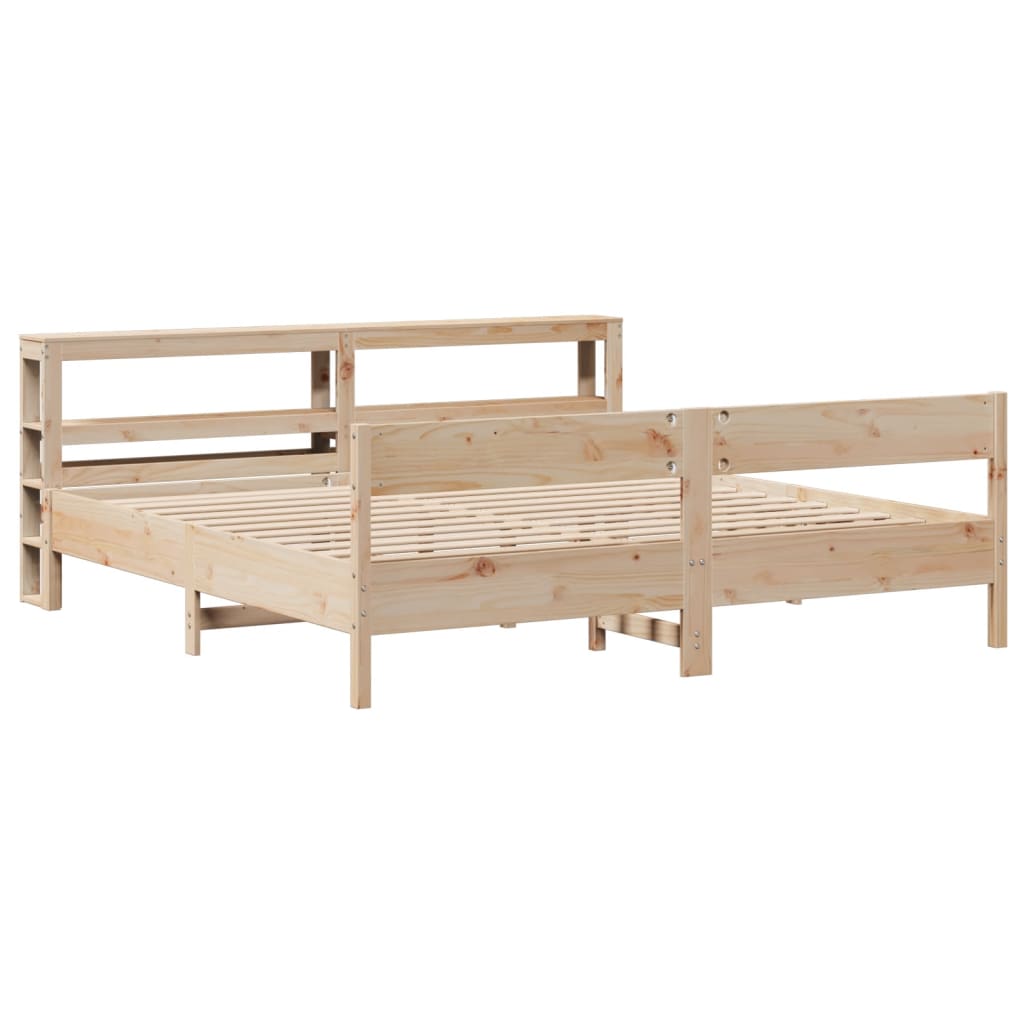 Cadre de lit sans matelas 180x200 cm bois massif de pin - XIOS