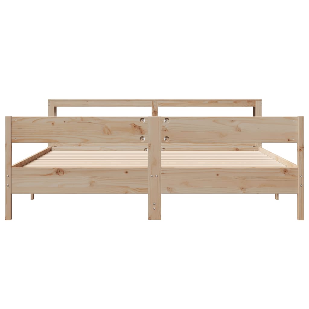 Cadre de lit sans matelas 180x200 cm bois massif de pin - XIOS