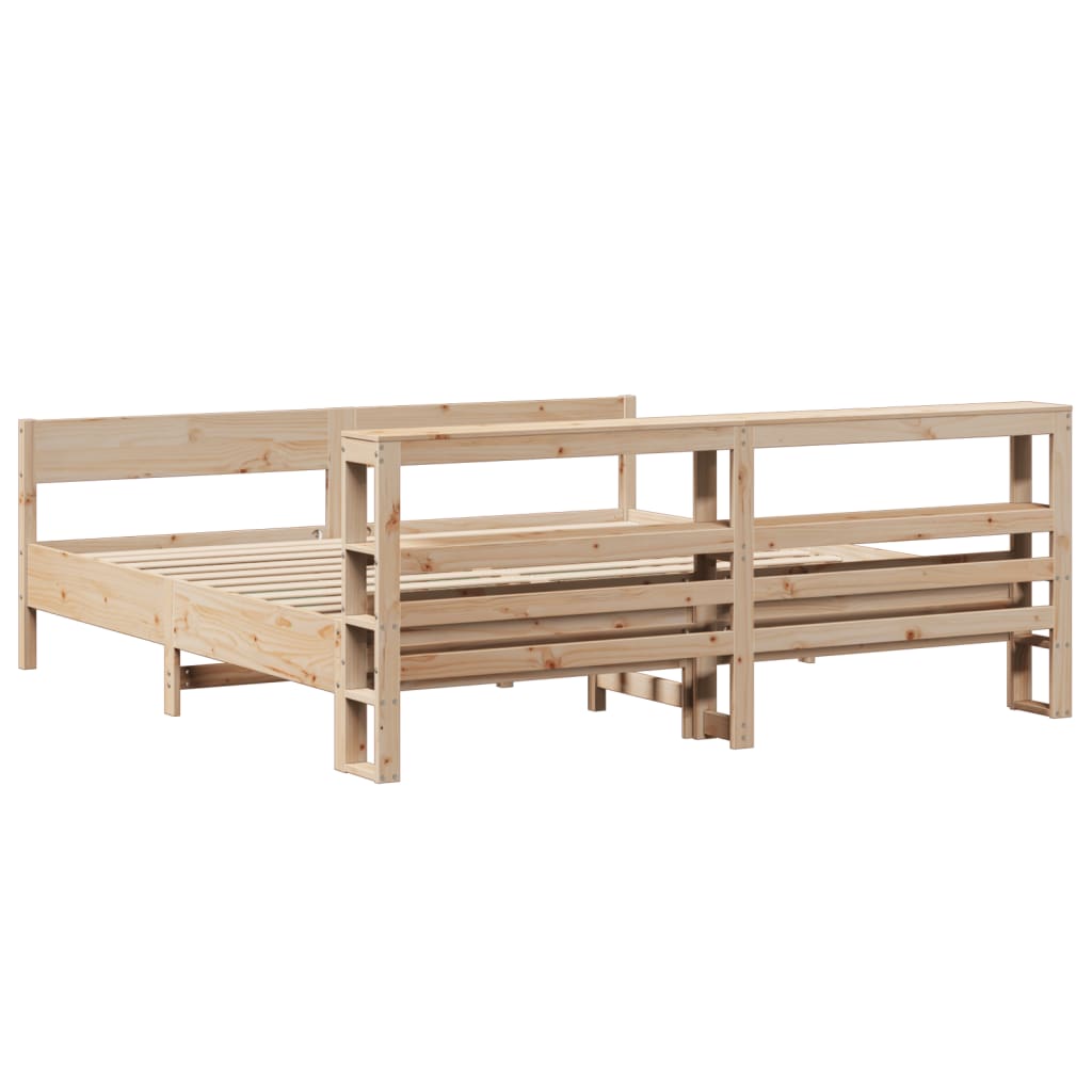 Cadre de lit sans matelas 180x200 cm bois massif de pin - XIOS