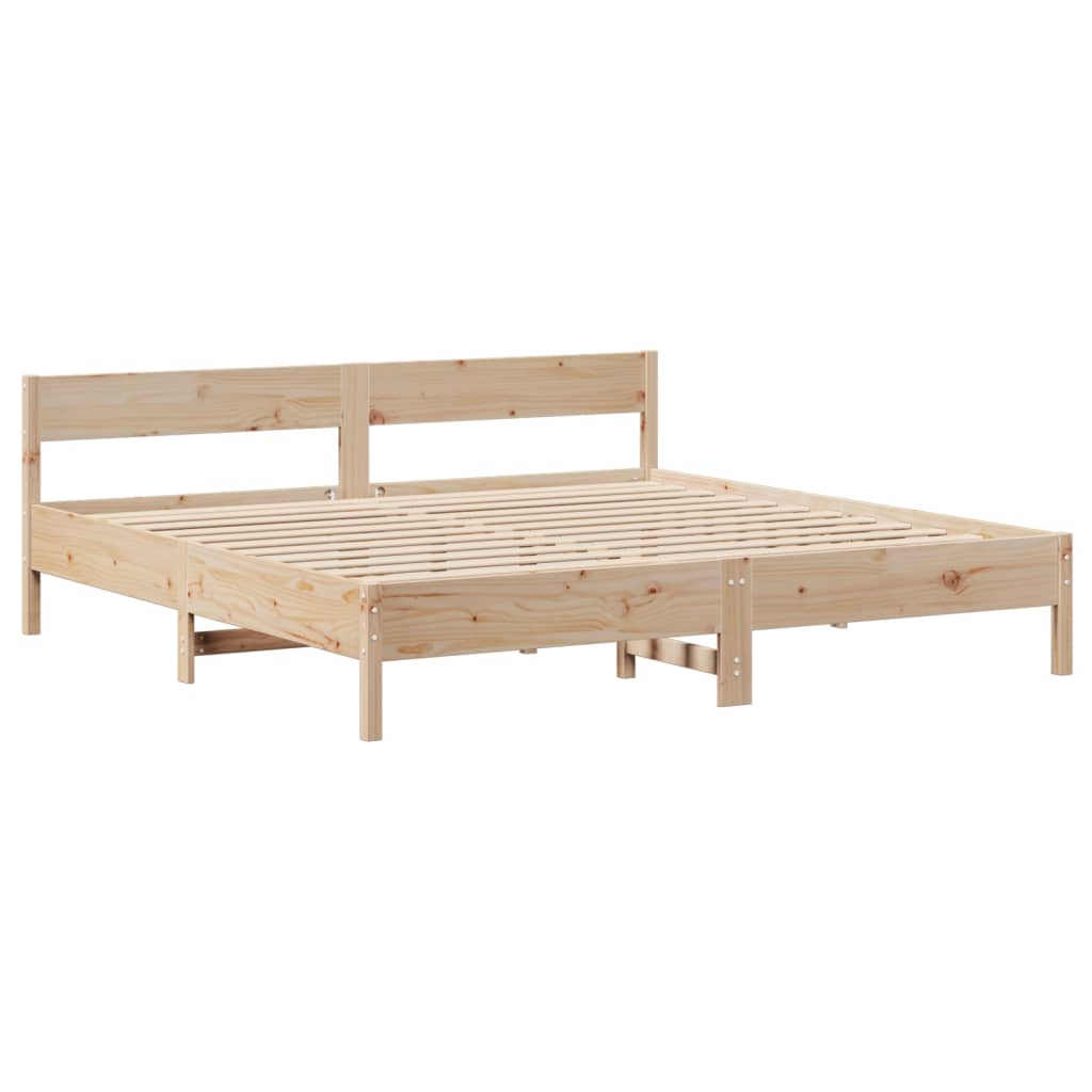 Cadre de lit sans matelas 180x200 cm bois massif de pin - XIOS
