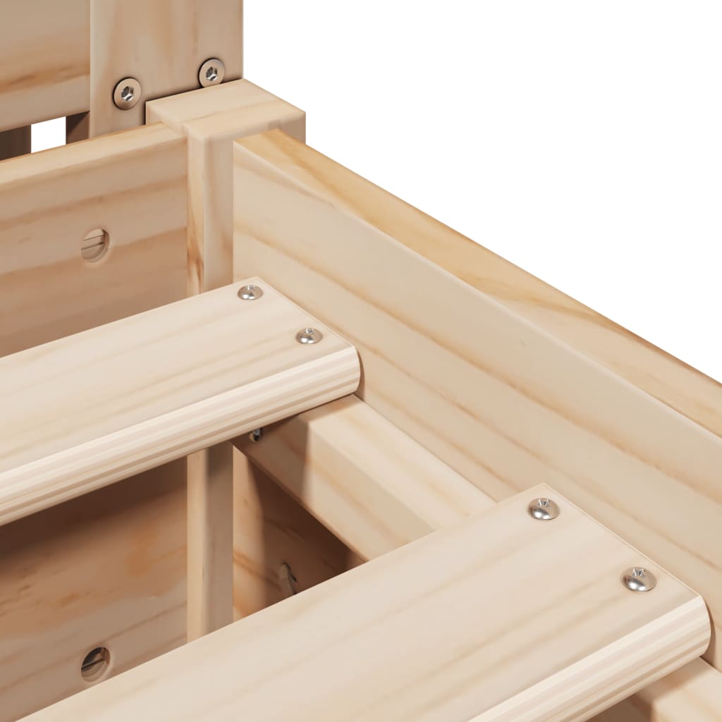 Cadre de lit sans matelas 180x200 cm bois massif de pin - XIOS