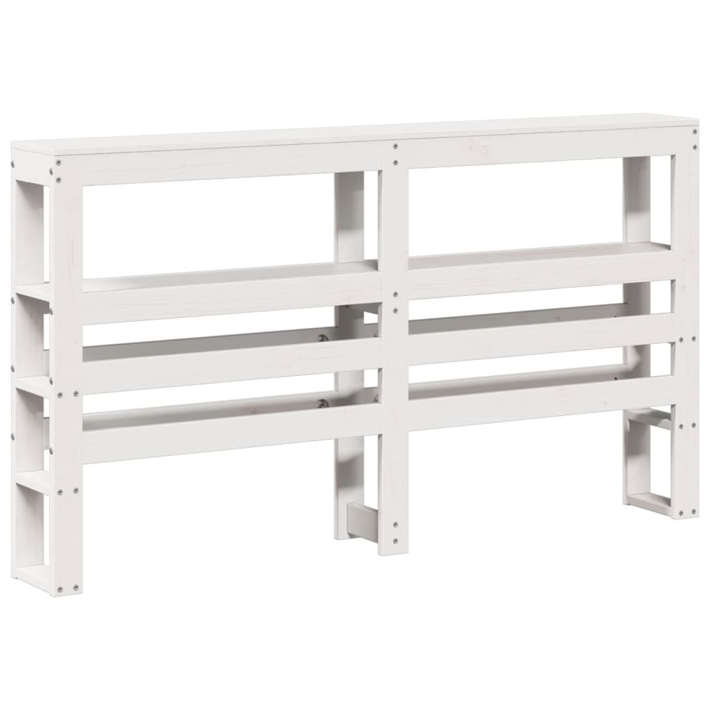 Cadre de lit sans matelas blanc 140x200 cm bois de pin massif - XIOS